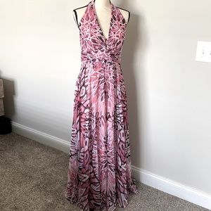 WHBM dress, size 8 Kaleidoscope Chiffon Maxi Dress